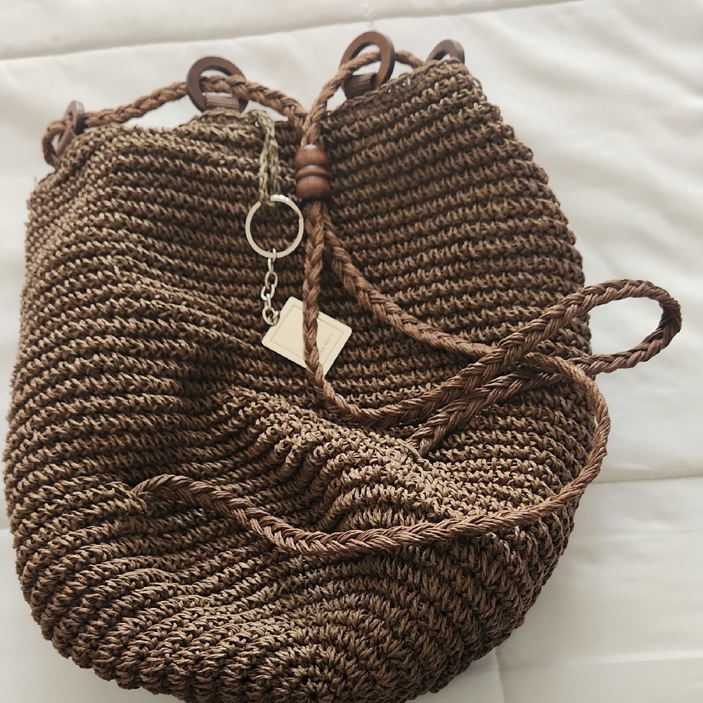 Charter Club Brown Backpack with Textured Design. 4th July Sale.